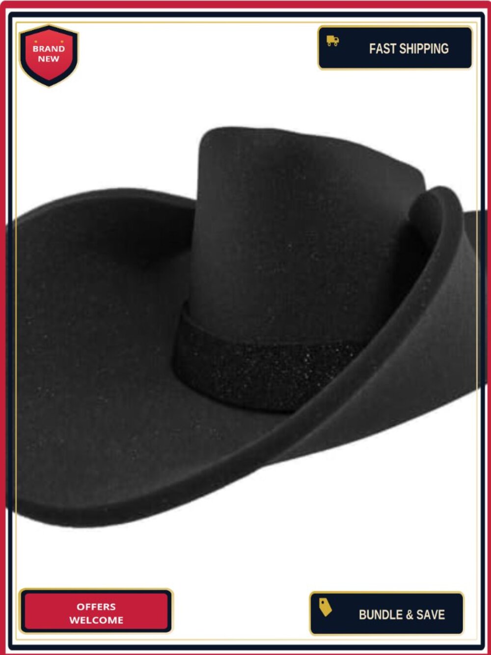 Oversized Foam Cowboy Hat - Waterproof Polyurethane - One Size - Funny Western